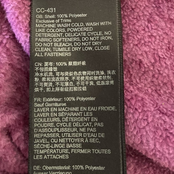 Marmot women’s purple 1/4 zip fleece lightweight pullover, hiking, size large - Picture 7 of 9